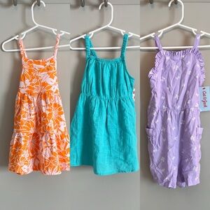 LOT! NWT! 3 2T Dresses and Romper!